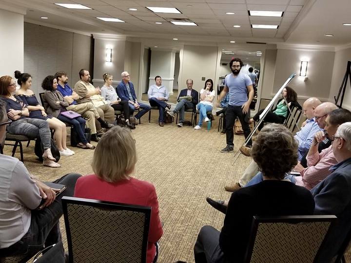 Leadership session in a circle